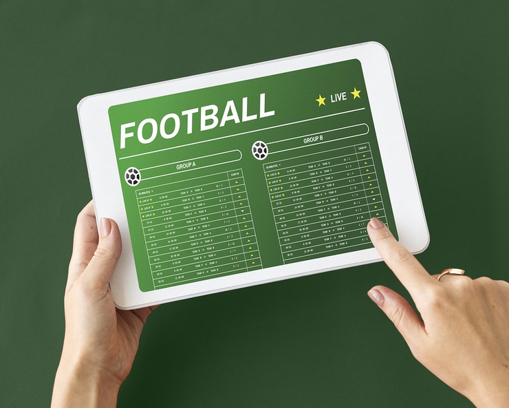 Football betting on tablet