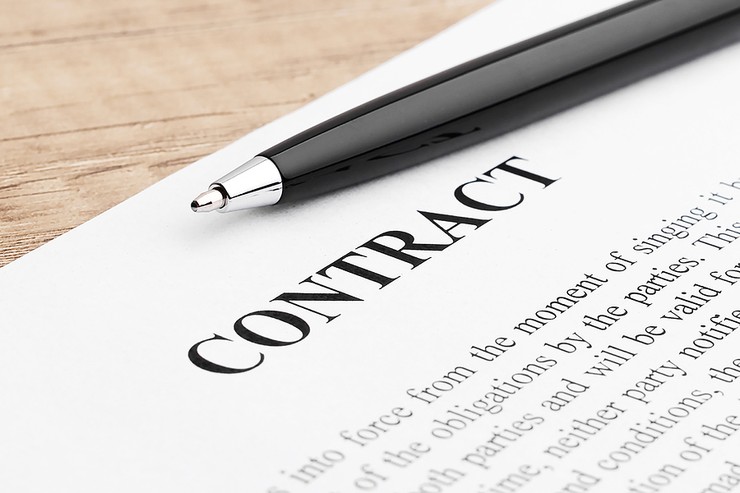 Contract and Black Pen