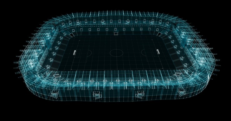 Football Stadium 3D Hologram