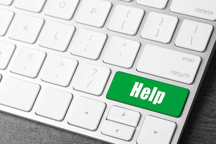 Green Help Keyboard Button